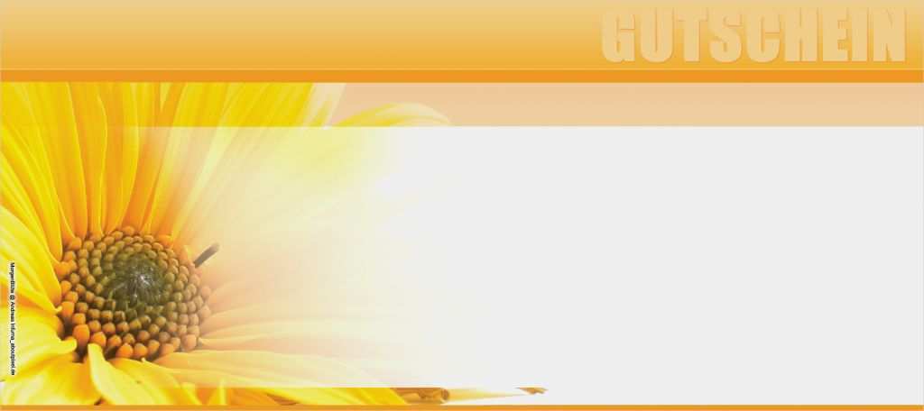 Gutschein Urlaub Vorlage Kostenlos Genial sonnenblume Gutschein Vorlagen Und Vordrucke Auf Gutscheine