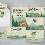 Gutschein Vorlage Docx Fabelhaft Woodland Baby Shower Invitation Template Suite Baby Shower