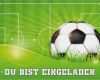 Gutschein Vorlage Fußball Luxus Einladungskarten 6 Grüne Einladungskarten Zum Fussball