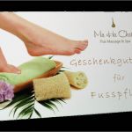 Gutschein Vorlage Fußpflege Erstaunlich Gutschein Fusspflege 60 Min Ma Ha Chai Spa Shop