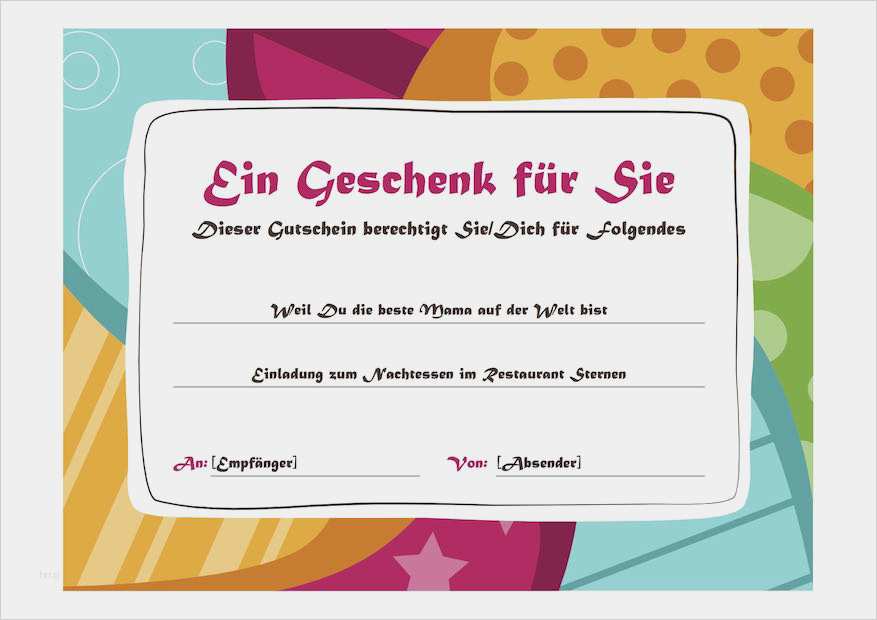 Gutschein Vorlage Geburtstag Word Elegant Gutschein Vorlage