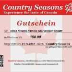 Gutschein Vorlage Musical Wunderbar Gutscheine Country Seasons