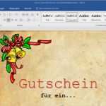 Gutschein Vorlage Word Download Wunderbar Geschenk Gutschein Word Vorlage Download Chip