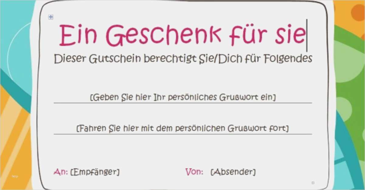 Gutschein Vorlage Word Geburtstag Angenehm Gutschein Vorlage Word Download – Giga