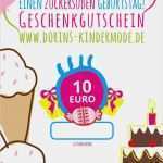 Gutschein Vorlagen Geburtstag Neu Kinder Geschenk Gutschein Zum Geburtstag