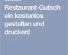 Gutschein Zum Essen Vorlage Erstaunlich Restaurant Gutschein Kostenlos Gestalten Und Drucken
