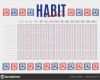 Habit Tracker Deutsch Vorlage Inspiration Měsčn Hoblk Zvyk Tracker Prázdná šablona — Stock Vektor