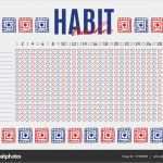Habit Tracker Deutsch Vorlage Inspiration Měsčn Hoblk Zvyk Tracker Prázdná šablona — Stock Vektor