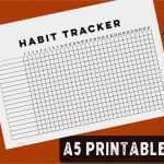 Habit Tracker Deutsch Vorlage Wunderbar Printable Bullet Journal Habit Tracker A5