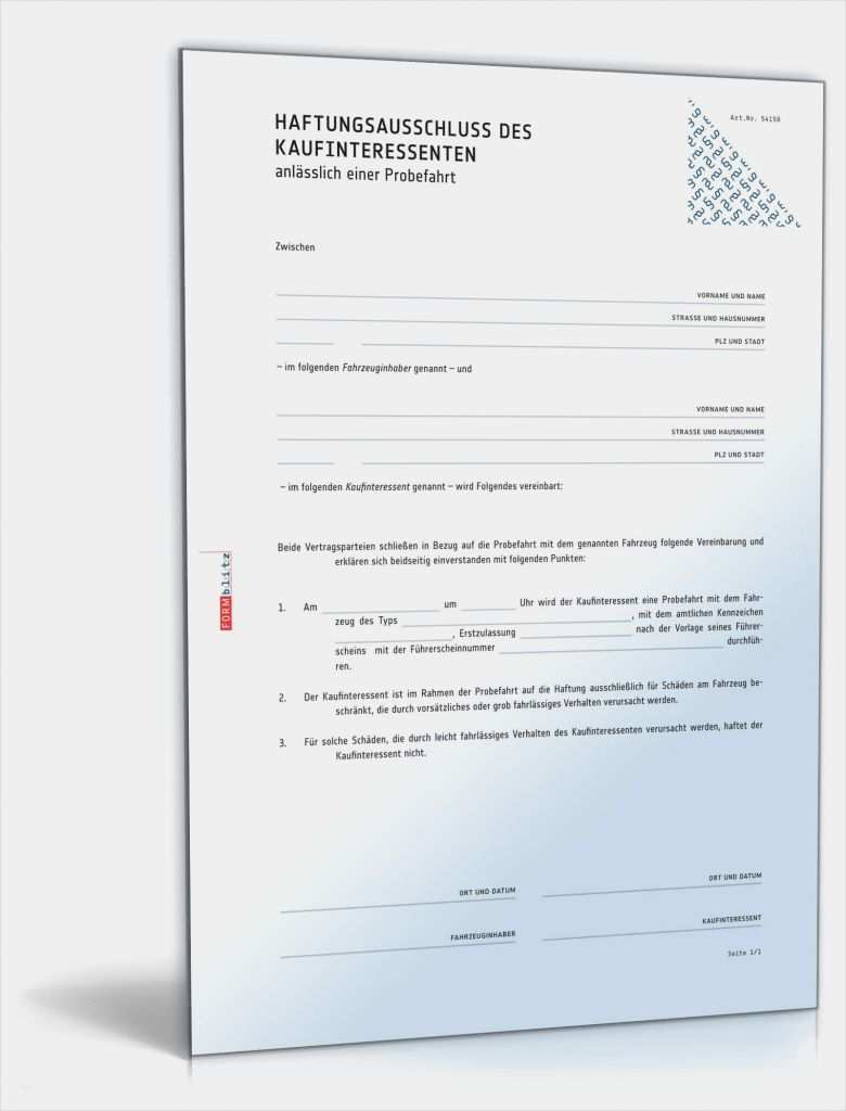 Haftungsausschluss Reiten Vorlage Gut Haftungsausschluss Bei Probefahrten
