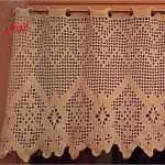 Häkelgardinen Vorlagen Kostenlos Erstaunlich Gardine Geometrisch 1 Vorhang Filet Häkeln Anleitung