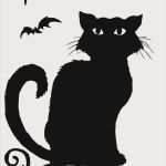 Halloween Katze Vorlage Erstaunlich Fensterdeko Silhouette Schattenschnitt Design Hexe Oder