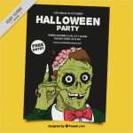 Halloween Plakat Vorlage Erstaunlich Halloween Plakat Mit Einem Grünen Zombie