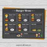 Hamburger Untermietvertrag Vorlage Kostenlos Cool Burger Menü Mit Schwarzem Design