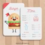 Hamburger Untermietvertrag Vorlage Kostenlos Großartig Burger Menü Vorlage Mit Lustigem Burger Charakter