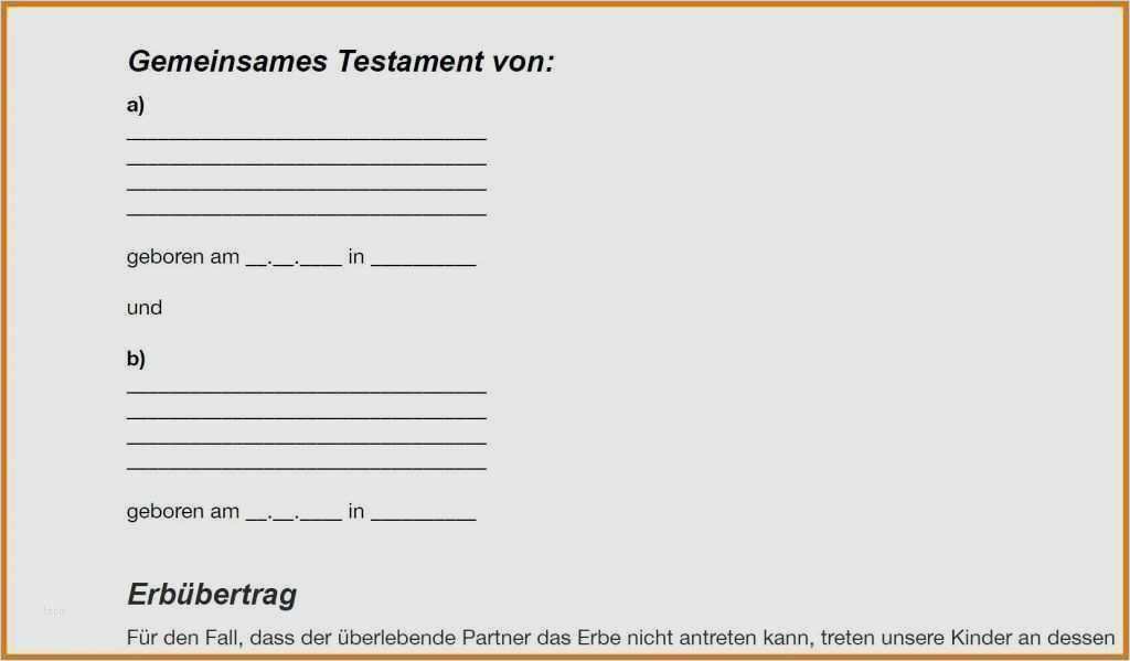 Handschriftliches Testament Vorlage Kostenlos Bewundernswert Berliner Testament Vorlage Kostenlos Pdf Beste