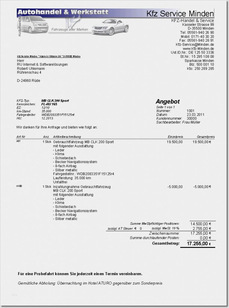 Handwerker Angebot Vorlage Inspiration Kfz software Programm Autohandel Werkstatt Tecdoc