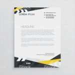 Handzettel Vorlage Großartig Kreative Briefkopf Vorlage Mit Gelben Und Schwarzen