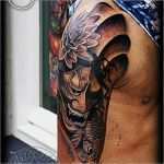 Hannya Maske Tattoo Vorlagen Schönste Upper Arm so Far Hannya Mask Koi Fish Lotus Flower