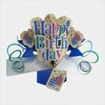 Happy Birthday Pop Up Karte Vorlage Angenehm Karte Zum Geburtstag Pop Up 3d Happy Birthday
