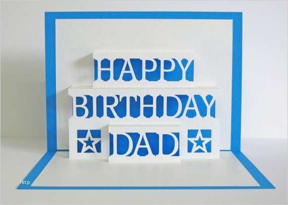 Happy Birthday Pop Up Karte Vorlage Angenehm Papa Geburtstagskarte 3d Pop Up Happy Birthday Dad Card