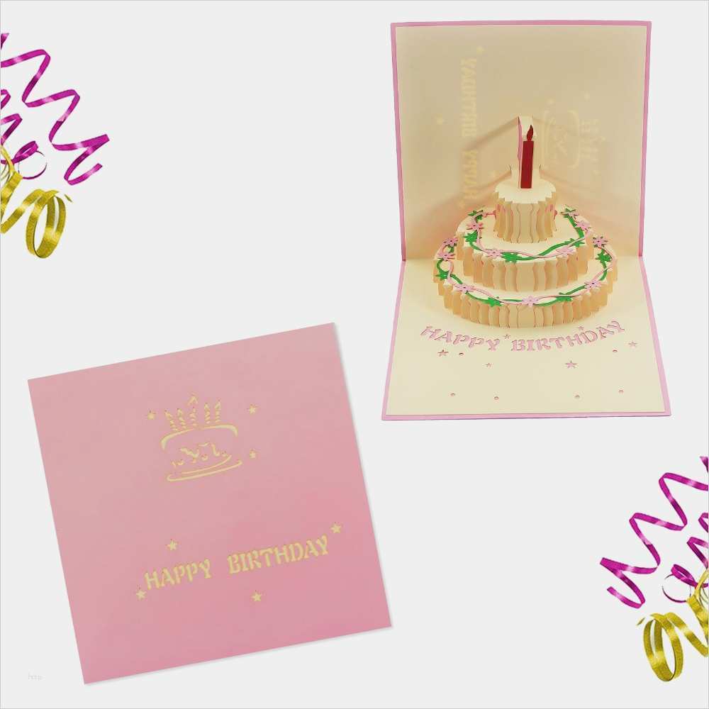 Happy Birthday Pop Up Karte Vorlage Einzigartig 3d Geburtstagskarte Grußkarte Happy Birthday Pop Up Karte