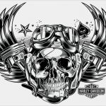 Harley Davidson Tattoo Vorlagen Schönste Skull & Pistons Harley Davidson Us