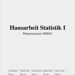 Hausarbeit Jura Vorlage Wunderbar Hausarbeit Statistik I