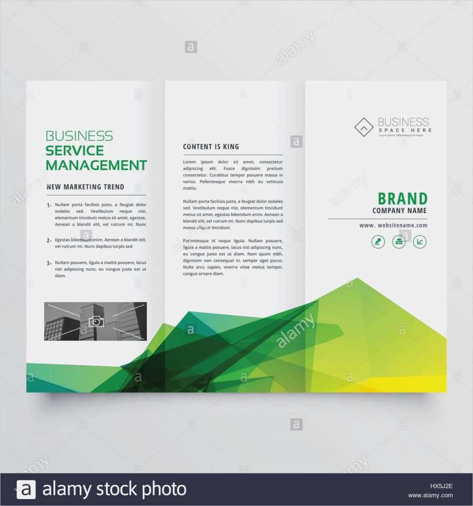 Hausflohmarkt Flyer Vorlage Wunderbar Abstrakt Grün Kreative Tri Fold Broschüre Flyer Design