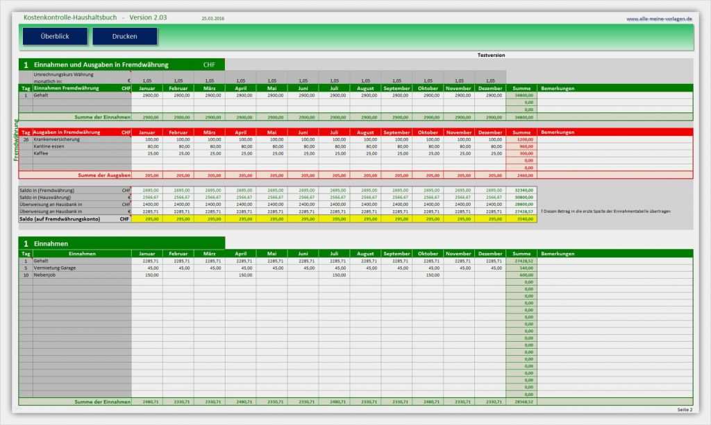 Haushalt Excel Vorlage Best Of Kostenkontrolle Haushaltsbuch 2 03