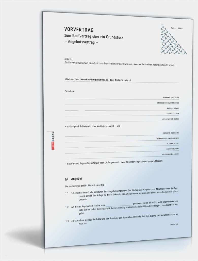 Hauskauf Vorvertrag Vorlage Großartig Vorvertrag Grundstückskaufvertrag
