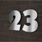 Hausnummern Vorlagen Beste Hausnummer 23 Aus Edelstahl Gelasert