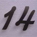 Hausnummern Vorlagen Luxus Schöne Hausnummer 14 Aus 3mm Edelstahl