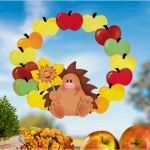 Herbstbasteln Mit Kindern Vorlagen Kostenlos Gut Herbstkranz Aus Papier Familie