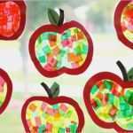 Herbstdeko Fenster Vorlagen Gut Apfel Basteln Für Deko Im Herbst Mit Sen