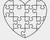 Herz Puzzle Vorlage Cool Puzzle Herz Symbol — Stockvektor © Quarta