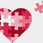 Herz Puzzle Vorlage Genial Puzzle Herz Symbol Vektorgrafik