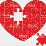 Herz Puzzle Vorlage Schön Puzzle In Das Rote Herz Stock Vektor Art Und Mehr Bilder