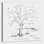 Hochzeit Leinwand Baum Vorlage Angenehm Namen & Datum