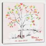 Hochzeit Leinwand Baum Vorlage Bewundernswert Fingerabdruck Baum