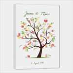 Hochzeit Leinwand Baum Vorlage Elegant Fingerabdruck Baum