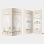 Hochzeit Speisekarte Vorlage Schön Menükarten Hochzeit Liebesbaum Speisekarte