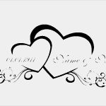 Hochzeit Symbole Vorlagen Erstaunlich Wandtattoo Herzen Mit Wunschnamen Und Datum