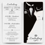 Hochzeitseinladung Vorlage Word Kostenlos Wunderbar Einladungskarten Hochzeit Black &amp; White Brautpaar Weiß