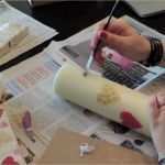 Hochzeitskerzen Gestalten Vorlagen Hübsch 1 Türchen Kerzen Mit Serviettentechnik Gestalten