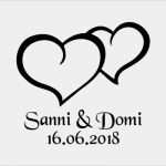 Hochzeitsmotive Vorlagen Best Of Wandtattoo Hochzeit Romantische Herzen