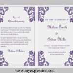 Hochzeitsprogramm Kirche Vorlage Einzigartig Hochzeit Programm Vorlage Lila Damaris ornament Instant