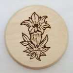 Holz Brandmalerei Vorlagen Einzigartig Holz Bierglasdeckel Bierdeckel Brandmalerei Motiv Blume