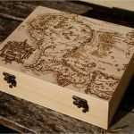 Holz Gravieren Vorlagen Erstaunlich Lord Of the Rings Middle Earth Map Woodburned Box