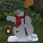 Holz Schneemann Vorlage Gut Großer Schneemann Mit Laterne